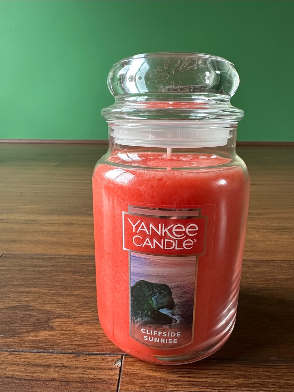 🟠🟠NWT Yankee Candle Cliffside Sunrise Jar - Coral🟠🟠
